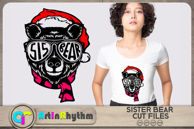 Christmas sister bear SVG SVG Artinrhythm shop 