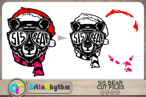 Christmas sister bear SVG SVG Artinrhythm shop 