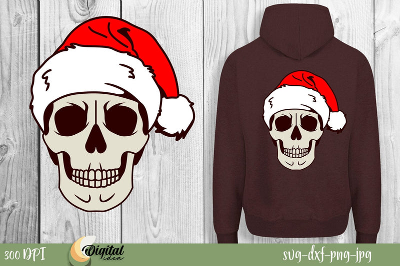 Christmas skeleton design for Hoodies. Skeleton SVG DESIGN SVG Evgenyia Guschina 