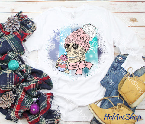 Christmas Skeleton Png, Sublimation Png Sublimation _HelArtShop_ 