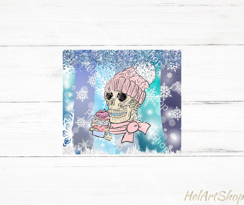 Christmas Skull Tumbler PNG Sublimation | Sublimation PNG Sublimation _HelArtShop_ 