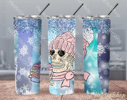 Christmas Skull Tumbler PNG Sublimation | Sublimation PNG Sublimation _HelArtShop_ 