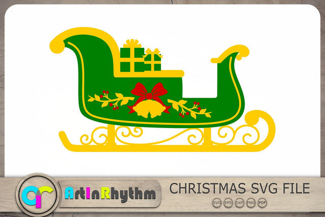 Christmas Sleigh Svg, Christmas Svg, Sleigh Svg SVG Artinrhythm shop 