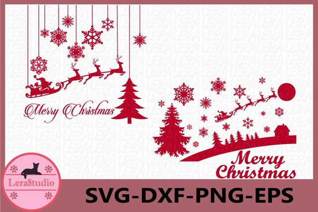 Christmas Sleigh Svg SVG Lerastudio 