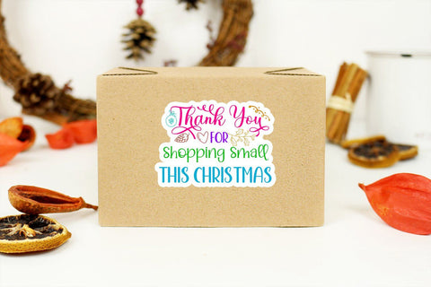 Christmas Small Business and Packaging Stickers Bundle SVG Happy Printables Club 