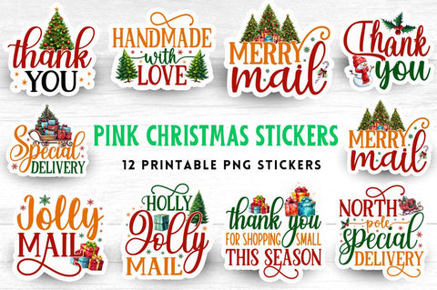 Christmas small business stickers Bundle Sublimation Regulrcrative 