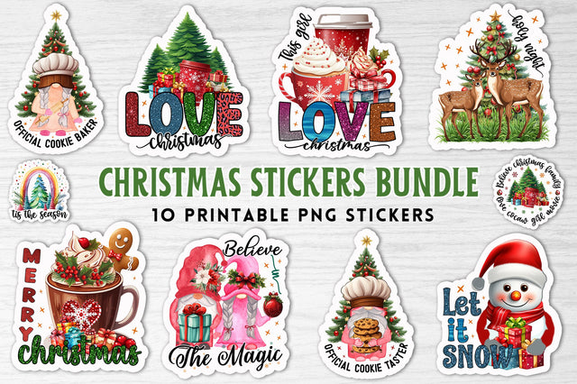 Christmas small business stickers Bundle Sublimation Regulrcrative 