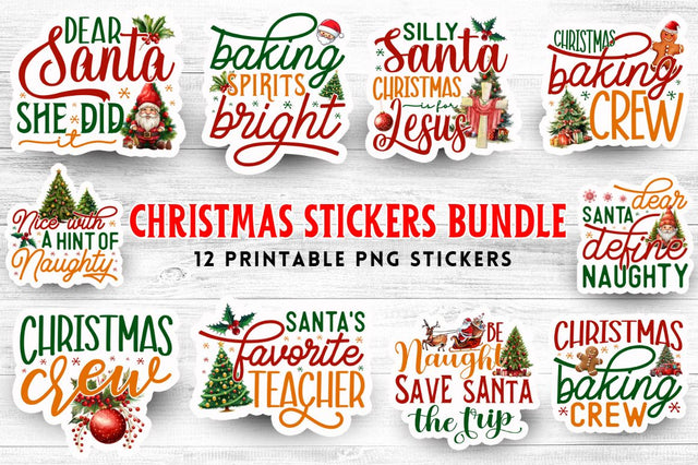 Christmas small business stickers Bundle Sublimation Regulrcrative 