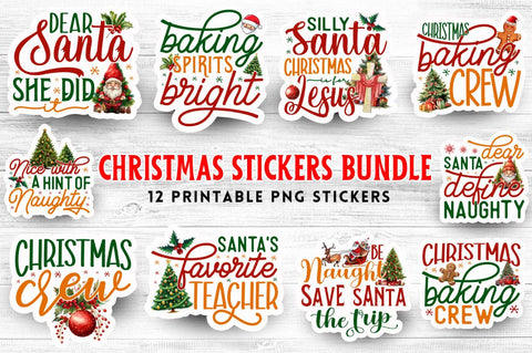 Christmas small business stickers Bundle Sublimation Regulrcrative 
