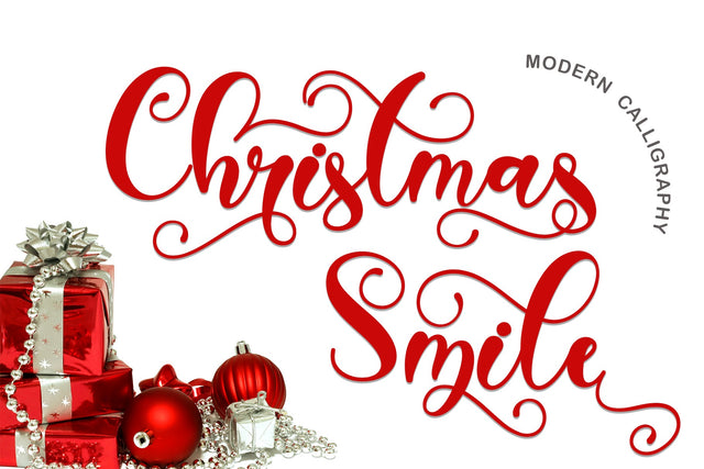Christmas Smile Font Prasetya Letter 