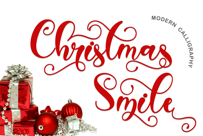 Christmas Smile Font Prasetya Letter 