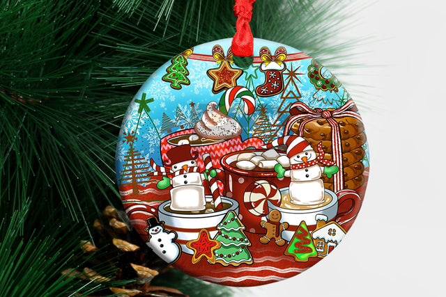 Christmas Snack Ornament Png, Round Christmas Ornament, PNG Instant Download, Xmas Ornament Sublimation Designs Downloads Sublimation BOO-design 