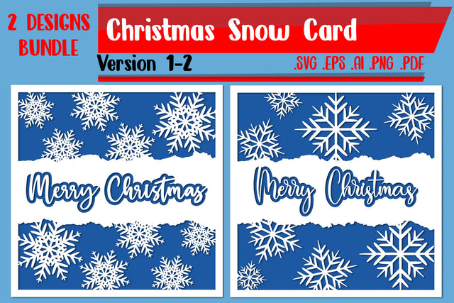 Christmas Snow Card 1-2 svg eps ai png pdf SVG zafrans studio 