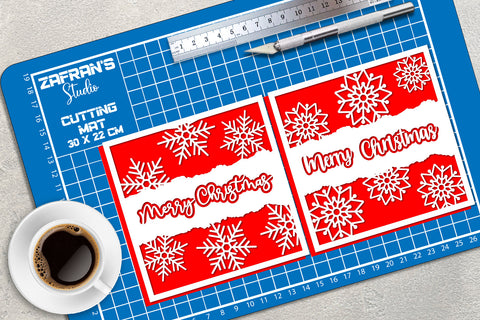 Christmas Snow Card 3-4 svg eps ai png pdf SVG zafrans studio 