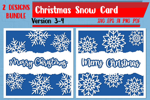 Christmas Snow Card 3-4 svg eps ai png pdf SVG zafrans studio 