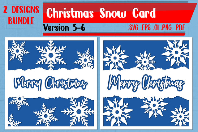 Christmas Snow Card 5-6 svg eps ai png pdf SVG zafrans studio 