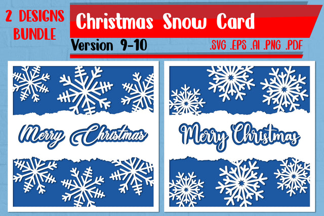 Christmas Snow Card 9-10 svg eps ai png pdf SVG zafrans studio 