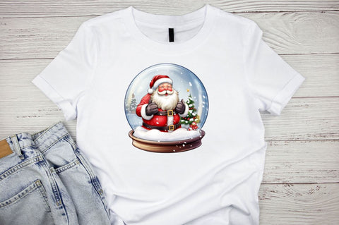 Christmas Snow Globe Clipart Bundle Sublimation Regulrcrative 