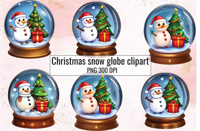 Christmas Snow Globe Clipart,SVGs,Quotes and Sayings,Food & Drink,On Sale, Print & Cut Sublimation Newmockups 