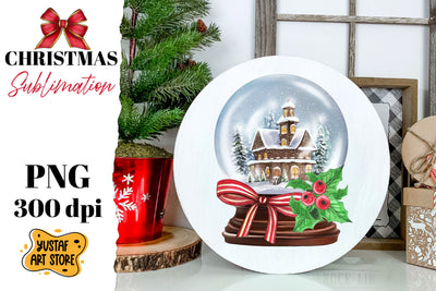 Christmas snow globe sublimation. Christmas house design Sublimation Yustaf Art Store 