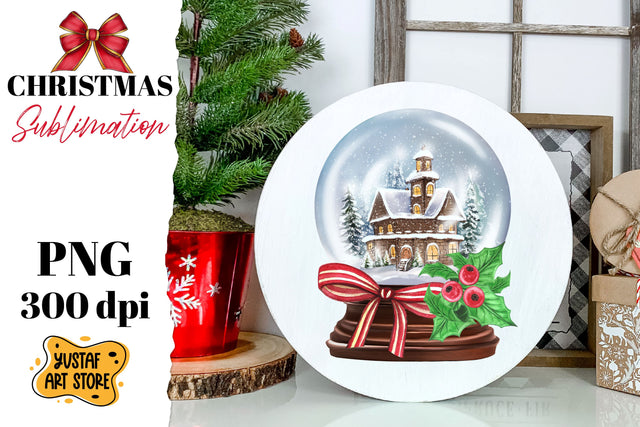 Christmas snow globe sublimation. Christmas house design Sublimation Yustaf Art Store 
