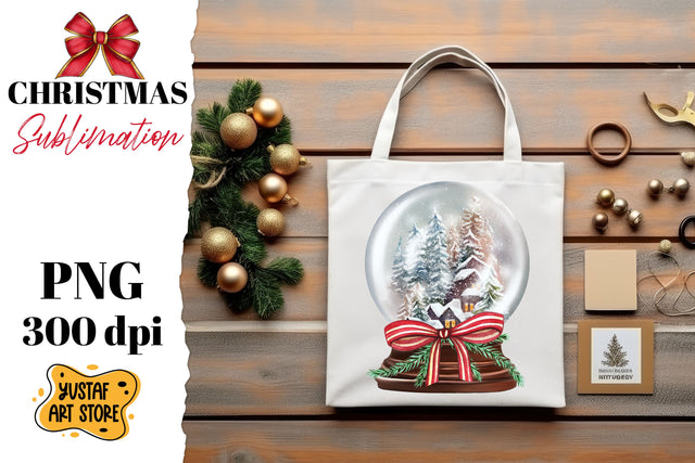 Christmas snow globe sublimation. Christmas house design Sublimation Yustaf Art Store 