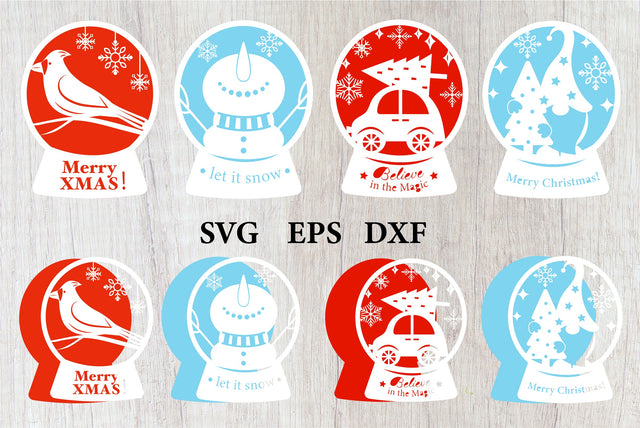 Christmas Snow Globe SVG. Christmas Cut File. Christmas Sign SVG Olga Terlyanskaya 