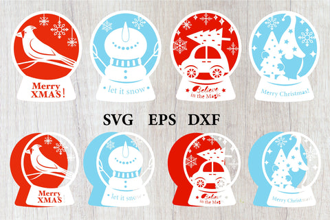 Christmas Snow Globe SVG. Christmas Cut File. Christmas Sign SVG Olga Terlyanskaya 