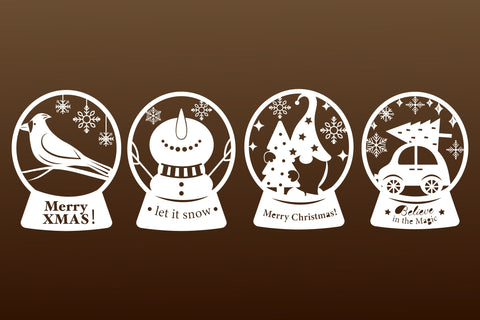 Christmas Snow Globe SVG. Christmas Cut File. Christmas Sign SVG Olga Terlyanskaya 