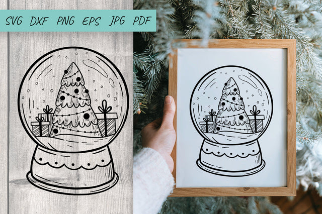 Christmas Snow Globe SVG | Christmas Decor Cut File SVG Irina Ostapenko 