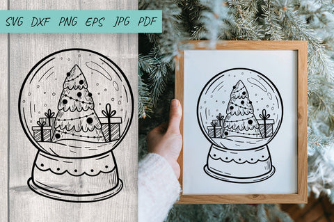 Christmas Snow Globe SVG | Christmas Decor Cut File SVG Irina Ostapenko 