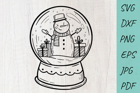Christmas Snow Globe SVG | Christmas Decor Cut File SVG Irina Ostapenko 
