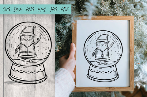 Christmas Snow Globe SVG | Christmas Decor Cut File SVG Irina Ostapenko 