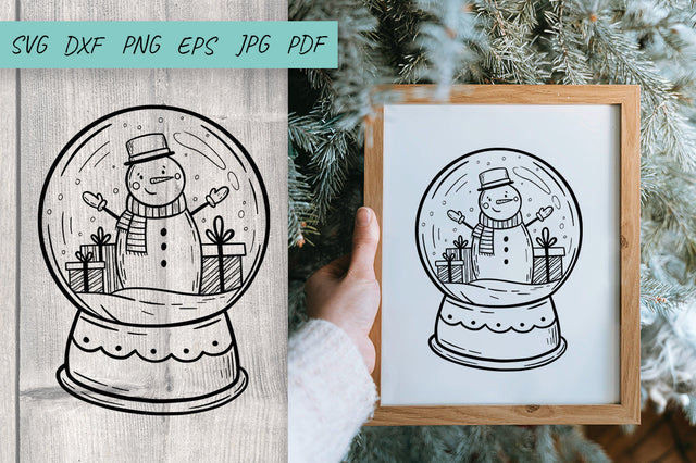 Christmas Snow Globe SVG | Christmas Decor Cut File SVG Irina Ostapenko 