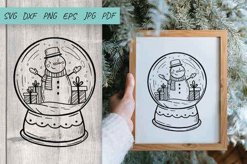 Christmas Snow Globe SVG | Christmas Decor Cut File SVG Irina Ostapenko 