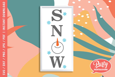 CHRISTMAS SNOW SNOWMAN SNOWFLAKES SVG | Christmas Svg SVG Partypantaloons 