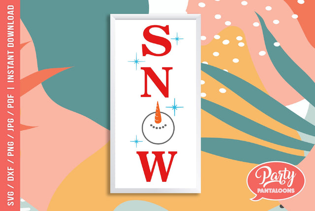 CHRISTMAS SNOW SNOWMAN SPARKLES SVG | Christmas Svg SVG Partypantaloons 