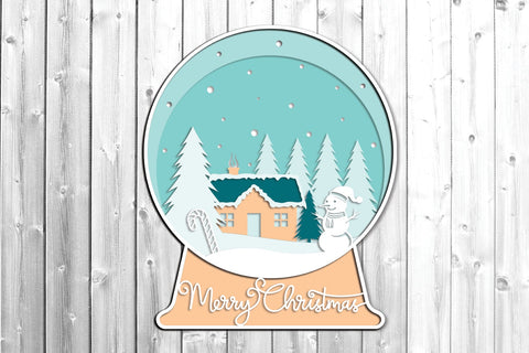 Christmas Snowball 2 - 3D Layered Paper Cut SVG SVG Slim Studio 