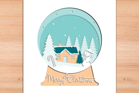 Christmas Snowball 2 - 3D Layered Paper Cut SVG SVG Slim Studio 