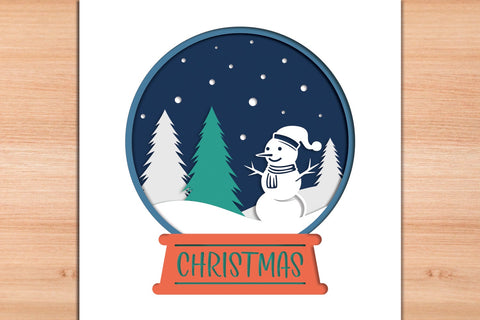 Christmas Snowball - 3D Layered Paper Cut SVG SVG Slim Studio 