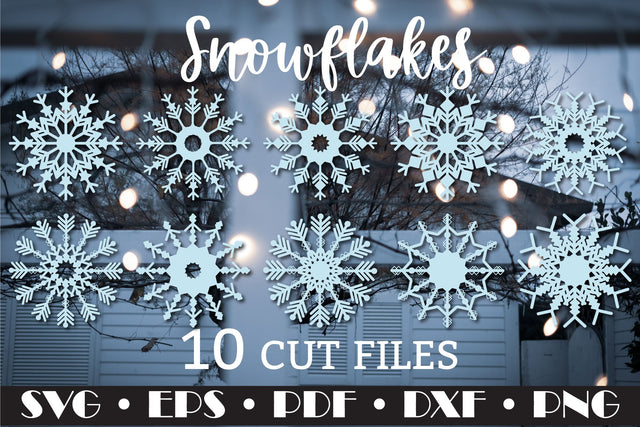 Christmas Snowflake 10 designs SVG Natasha Prando 