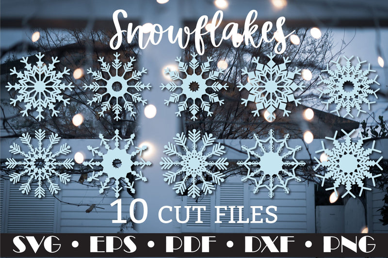 Christmas Snowflake 10 designs SVG Natasha Prando 