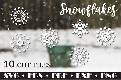 Christmas Snowflake 10 SVG designs SVG Natasha Prando 