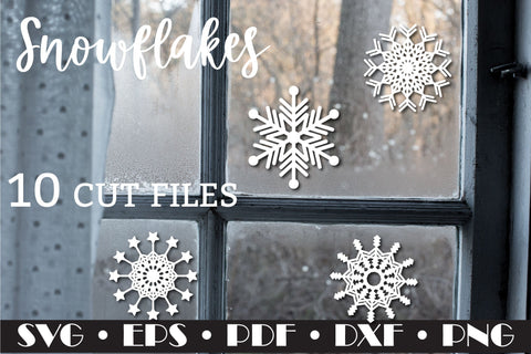 Christmas Snowflake 10 SVG designs SVG Natasha Prando 