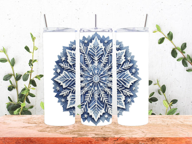 Christmas Snowflake 20oz Tumbler Sublimation Sublimation Creativeart88 