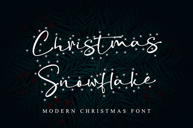 Christmas Snowflake Font Stefani Letter 