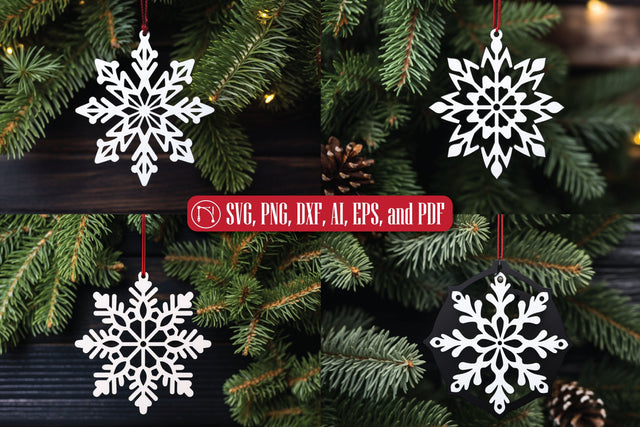 Christmas Snowflake Ornament SVG Bundle SVG MD JOYNAL ABDIN 