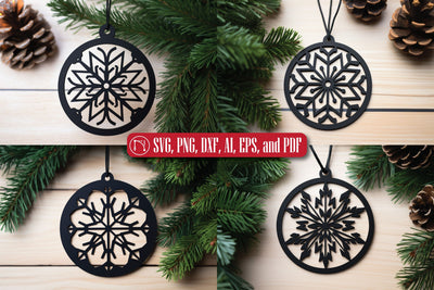 Christmas Snowflake Ornament SVG Bundle SVG MD JOYNAL ABDIN 