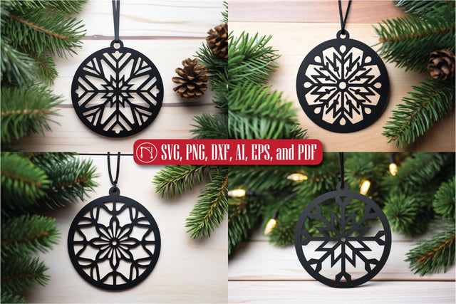 Christmas Snowflake Ornament SVG Bundle SVG MD JOYNAL ABDIN 