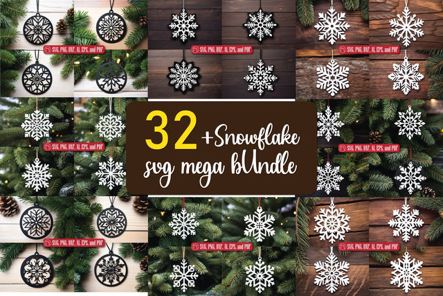 Christmas Snowflake Ornament SVG Bundle SVG MD JOYNAL ABDIN 